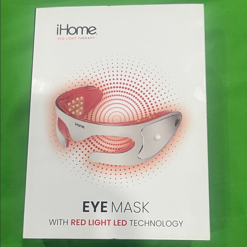 iHome Silver and Red LED Eye Mask